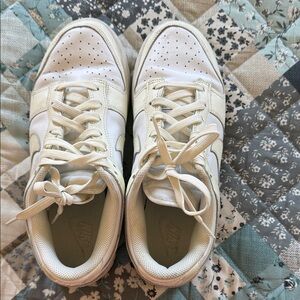 Women's Cream White Low-Top Nike Dunks